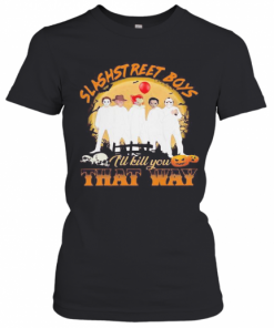 Halloween Horror Characters Slashstreet Boys I'Ll Kill You That Way Pumpkin T-Shirt Classic Women's T-shirt
