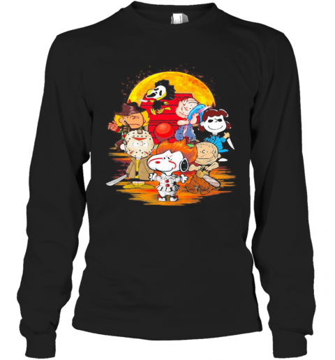 Halloween Horror Characters The Peanuts Moon T-Shirt Long Sleeved T-shirt 