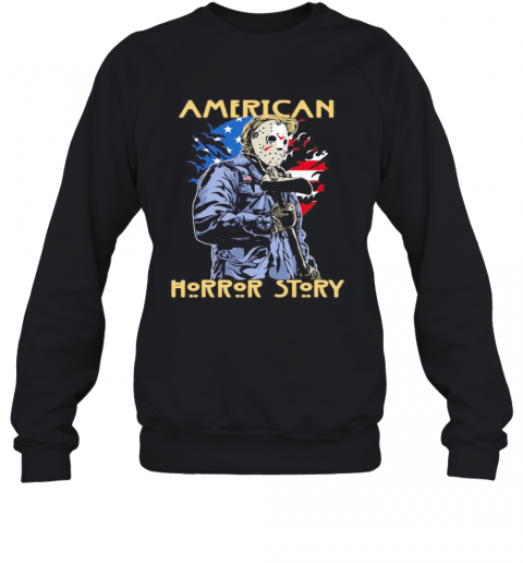 Halloween Jason Voorhees American Horror Story American Flag Independence Day T-Shirt Unisex Sweatshirt