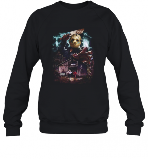Halloween Jason Voorhees Running From T-Shirt Unisex Sweatshirt