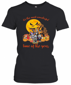 Halloween Mickey Mouse Cartoon Characters It'S The Most Wonderful Time Of The Year Moon T-Shirt Classic Women's T-shirt