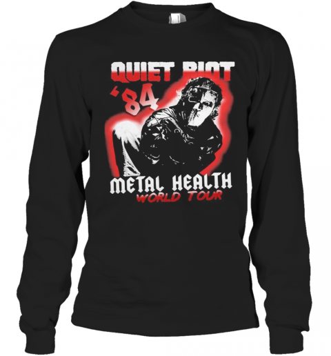 Halloween Quiet Riot 84 Mental Health World Tour T-Shirt Long Sleeved T-shirt 