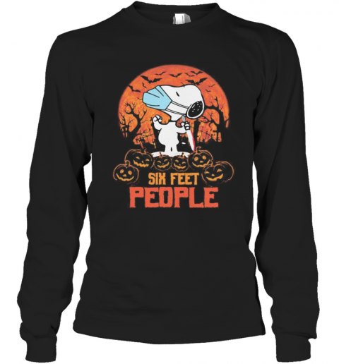 Halloween Snoopy Six Feet People Pumpkins T-Shirt Long Sleeved T-shirt 