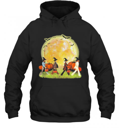 Halloween The Beatles Abbey Road Pumpkin Moon T-Shirt Unisex Hoodie