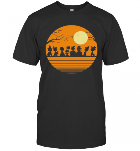 Halloween The Peanuts Moon Vintage T-Shirt