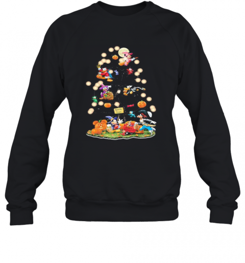 Halloween Tree Mickey Mouse Cartoon Characters T-Shirt Unisex Sweatshirt