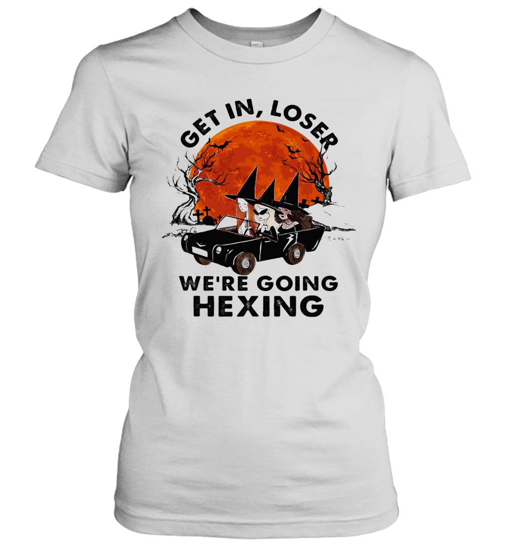 Halloween Witches Get In Loser We'Re Going Hexing Sunset T-Shirt Classic Women's T-shirt