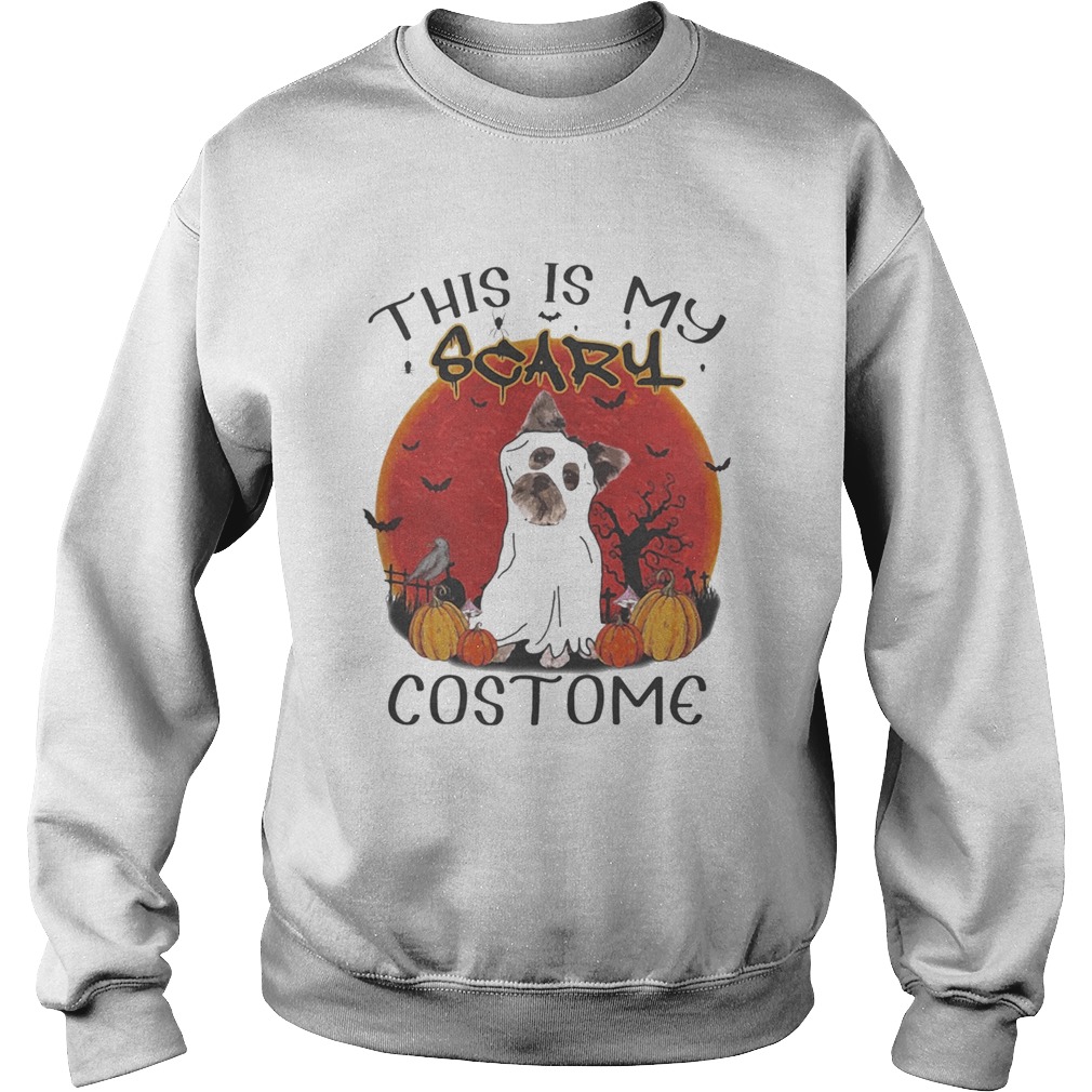 Halloween Yorkie This is my scary costome Sweatshirt