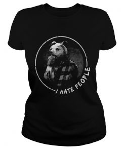 Halloween bear beard i hate people  Classic Ladies