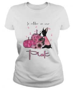 Halloween chihuahua in october we wear pink sunflower pumpkins and cancer awareness  Classic Ladies