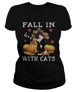Halloween fall in love with cats pumpkins  Classic Ladies