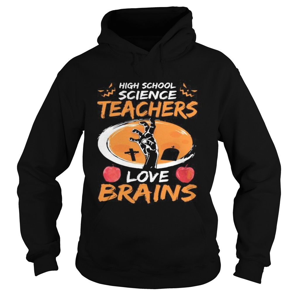 Halloween high school science teachers love brains apple Hoodie