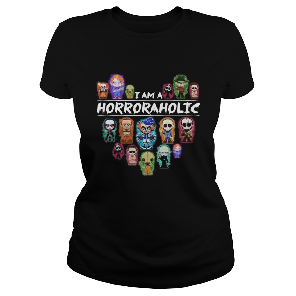 Halloween i am a horror aholic heart Classic Ladies