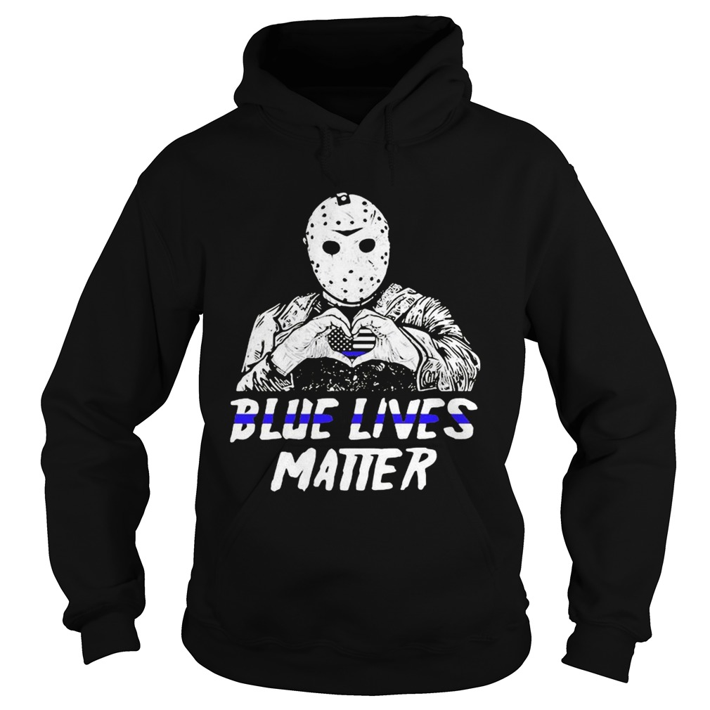 Halloween jason voorhees blue lives matter american flag Hoodie