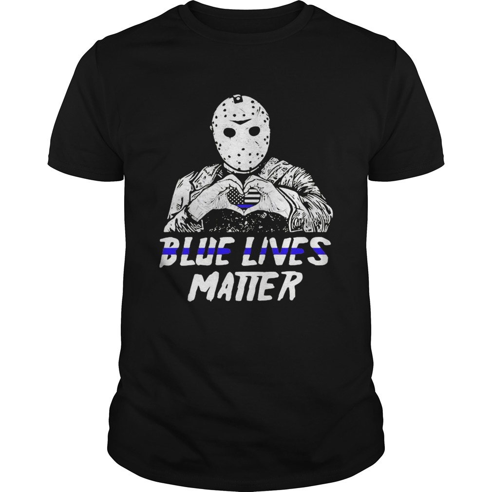 Halloween jason voorhees blue lives matter american flag Unisex