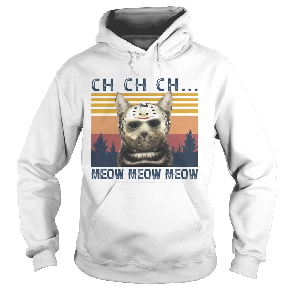 Halloween jason voorhees cat ch meow vintage retro Hoodie