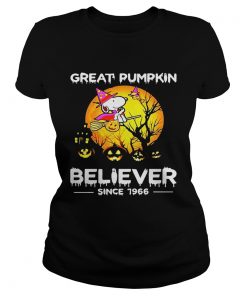 Halloween snoopy great pimpkin believer since 1966  Classic Ladies