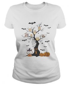 Halloween tree owls witch pumpkin  Classic Ladies