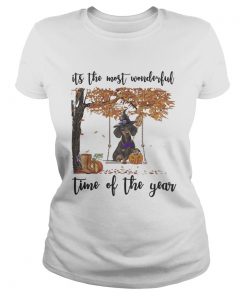 Halloween witch dachshund its the most wonderful time of the year leaves tree  Classic Ladies