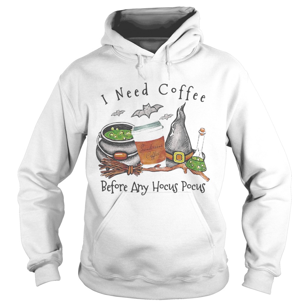 Halloween witch i need coffee before any hocus pocus Hoodie