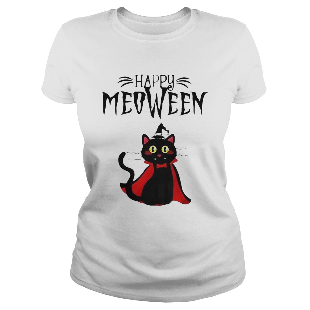 Happy Meoween Black Cat Halloween Classic Ladies