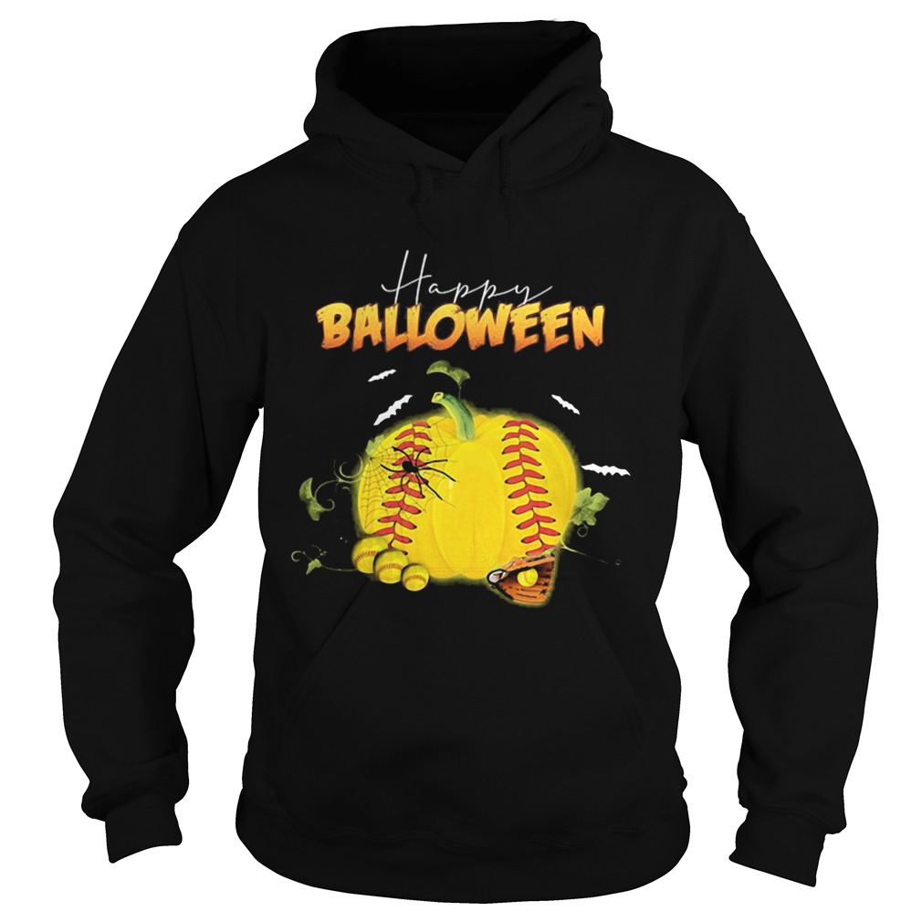 Happy halloween balloween softball pumpkin Hoodie
