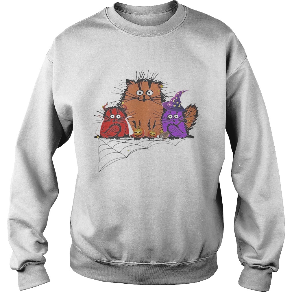 Happy halloween color cats pumpkin Sweatshirt