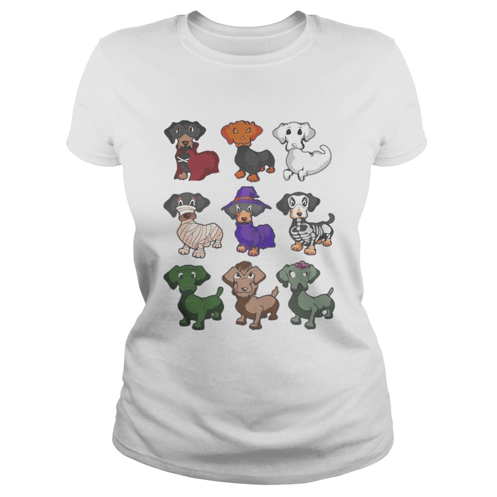 Happy halloween dachshund dog Classic Ladies