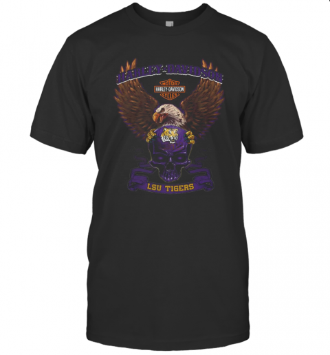 Harley Davidson Skull LSU Tigers T-Shirt