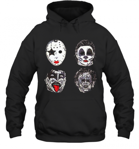 Horror Movie Character Faces Halloween T-Shirt Unisex Hoodie