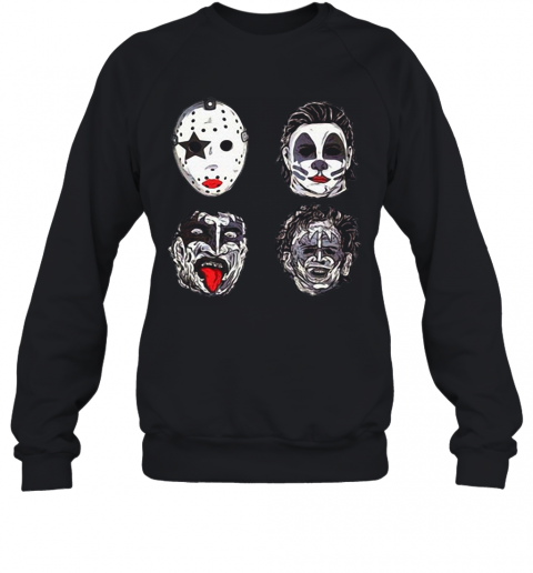 Horror Movie Character Faces Halloween T-Shirt Unisex Sweatshirt