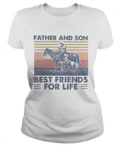 Horse Father and son best friends for life vintage retro  Classic Ladies