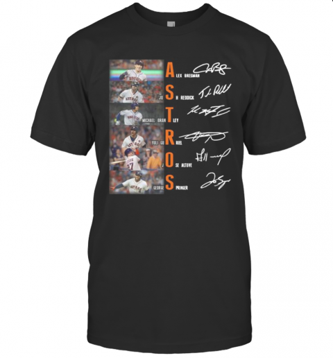 Houston Astros Baseball Players Signatures T-Shirt