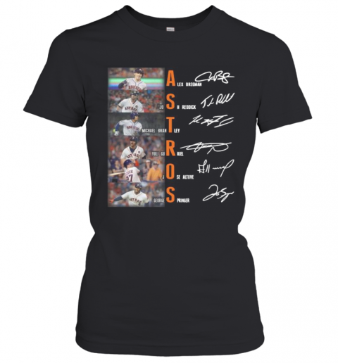 Houston Astros Baseball Players Signatures T-Shirt Classic Women's T-shirt