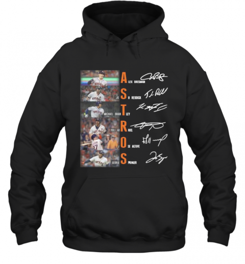Houston Astros Baseball Players Signatures T-Shirt Unisex Hoodie
