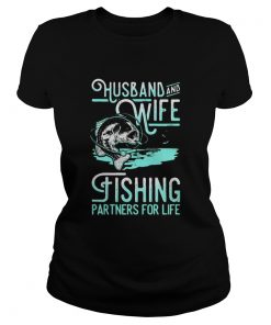 Husband and wife fishing partners for life black  Classic Ladies