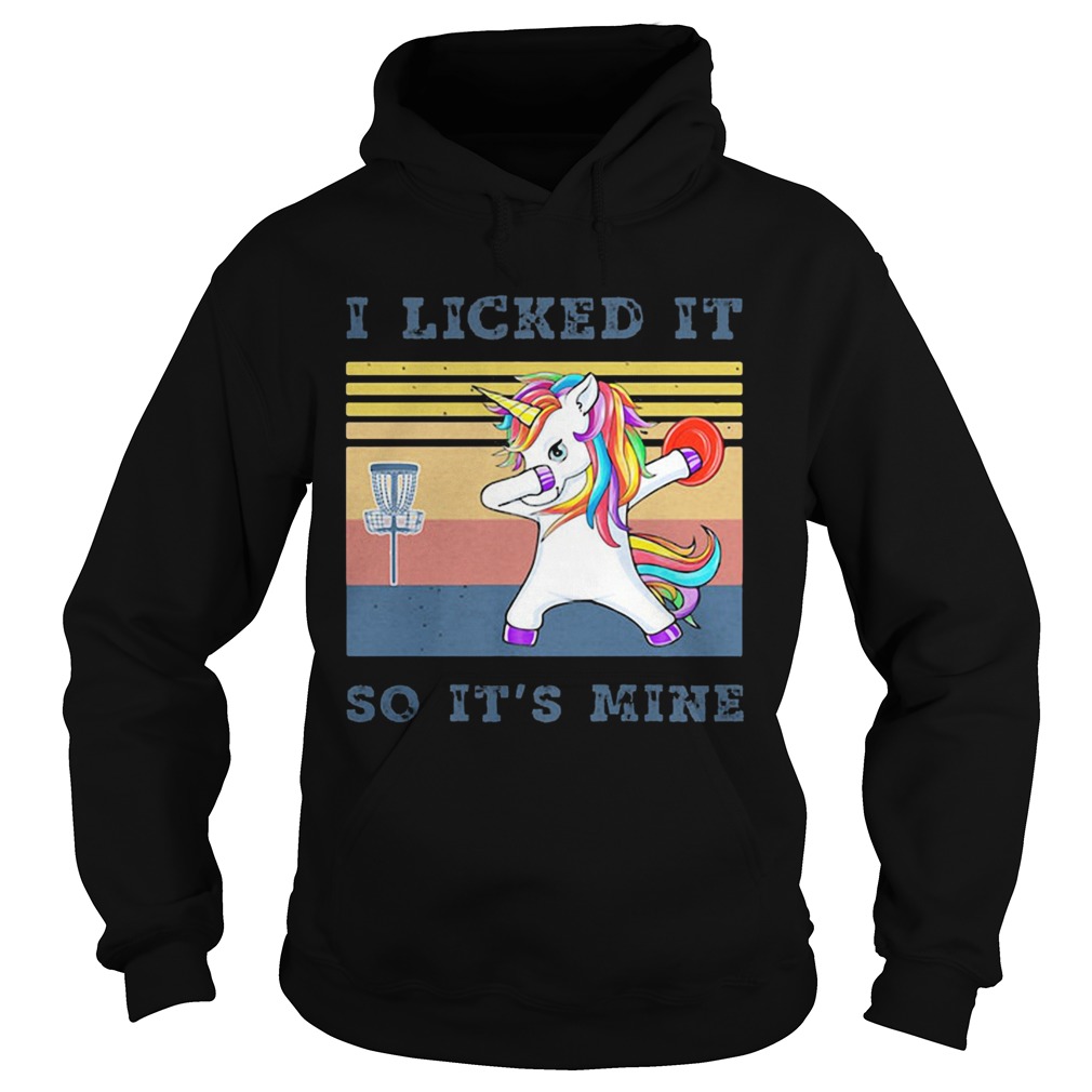 I Licked It So Its Mine Unicorn Vintage Retro Hoodie