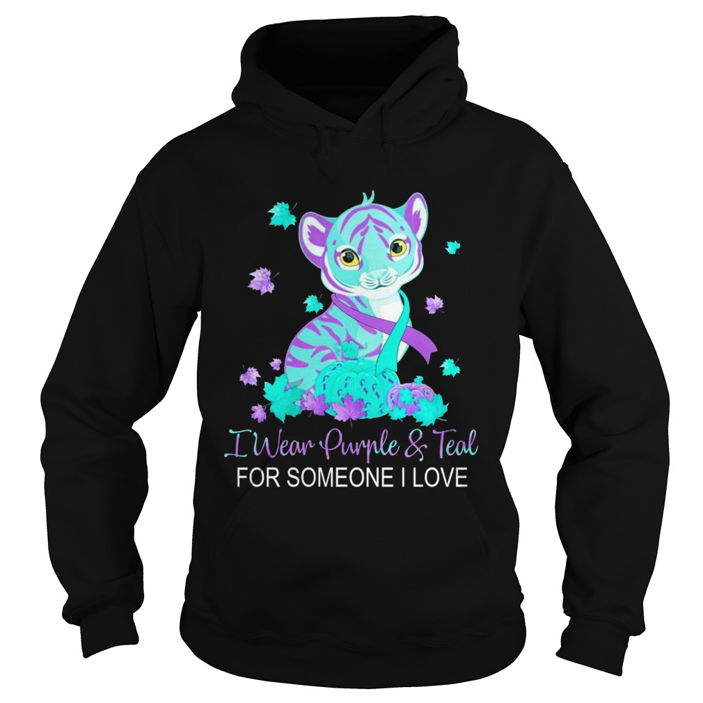I Wear Purple And Teal For Someone I Love Hoodie