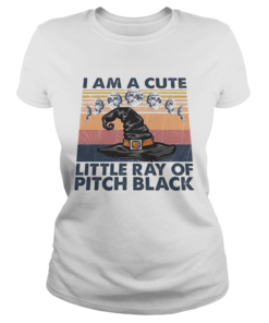 I am a cute little ray of pitch black vintage retro  Classic Ladies