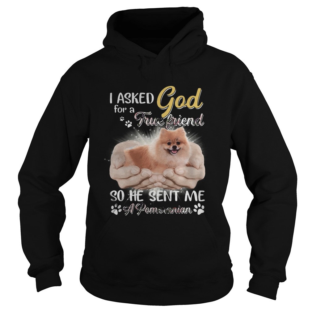 I asked god for a true friend so he sent me a paw pomeranian Hoodie