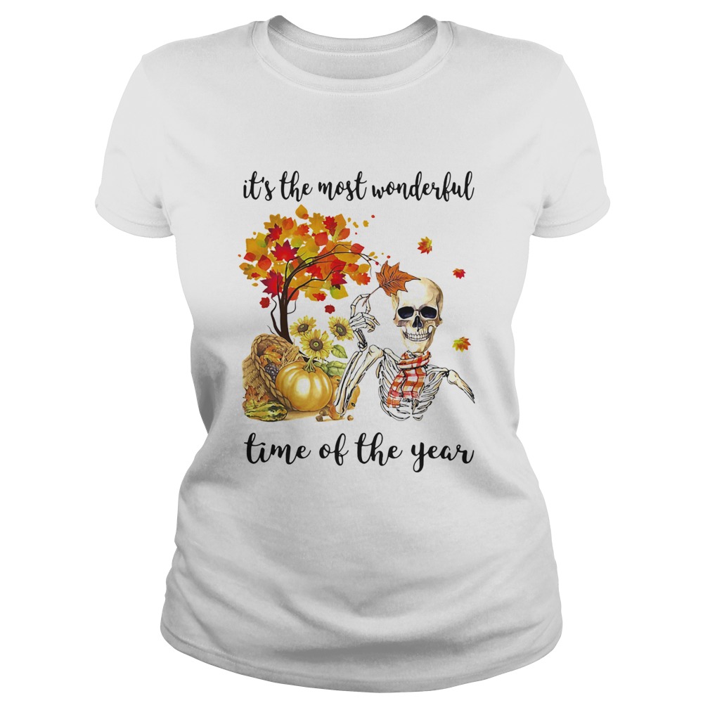 ITS THE MOST WONDERFUL PUMPKIN TIME OF THE YEAR AUTUMN SKULL Classic Ladies