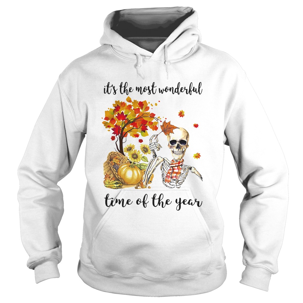 ITS THE MOST WONDERFUL PUMPKIN TIME OF THE YEAR AUTUMN SKULL Hoodie