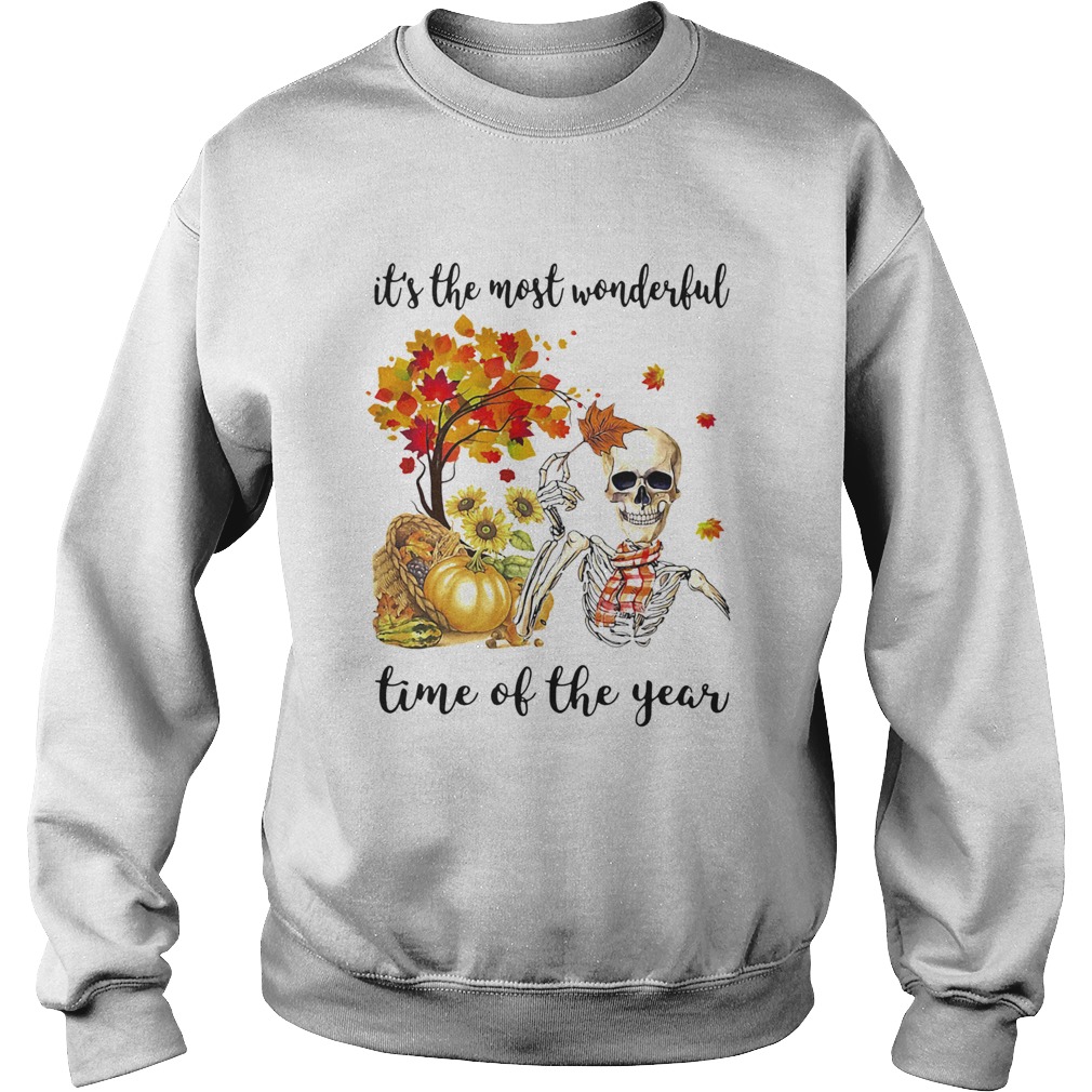 ITS THE MOST WONDERFUL PUMPKIN TIME OF THE YEAR AUTUMN SKULL Sweatshirt