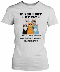 If You Hurt My Cat I Will Slap You So Hard Even Google Won'T Be Able To Find You T-Shirt Classic Women's T-shirt