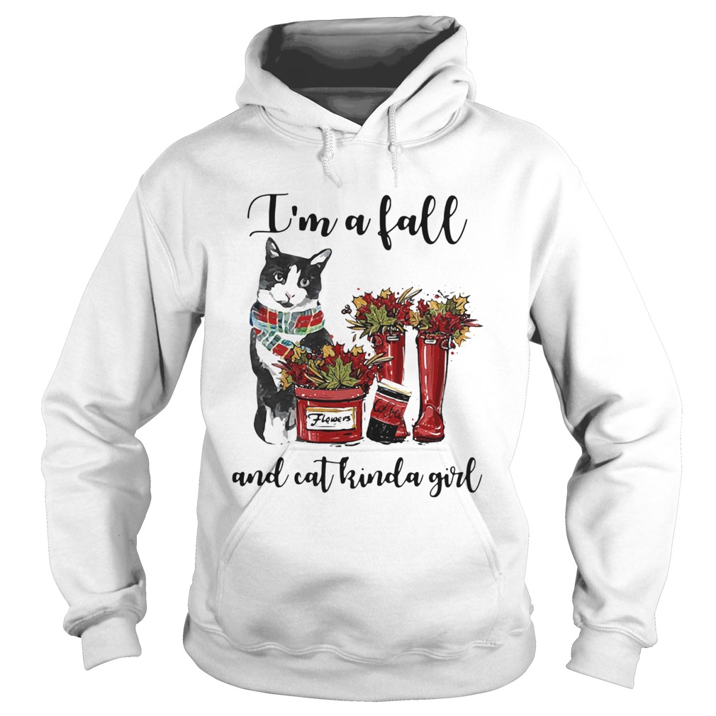 Im A Fall And Cat Kinda Girl Flowers Hoodie