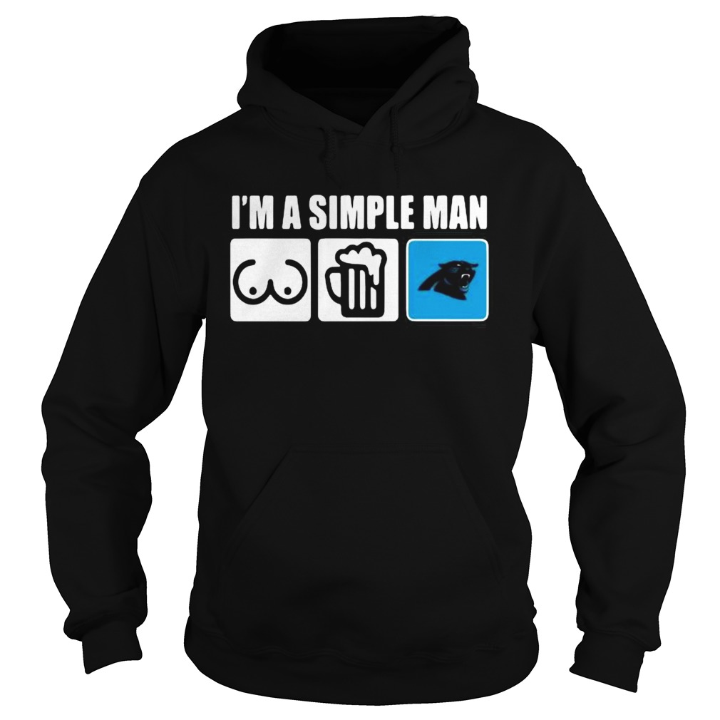 Im a simple man like lady beer and panther Hoodie