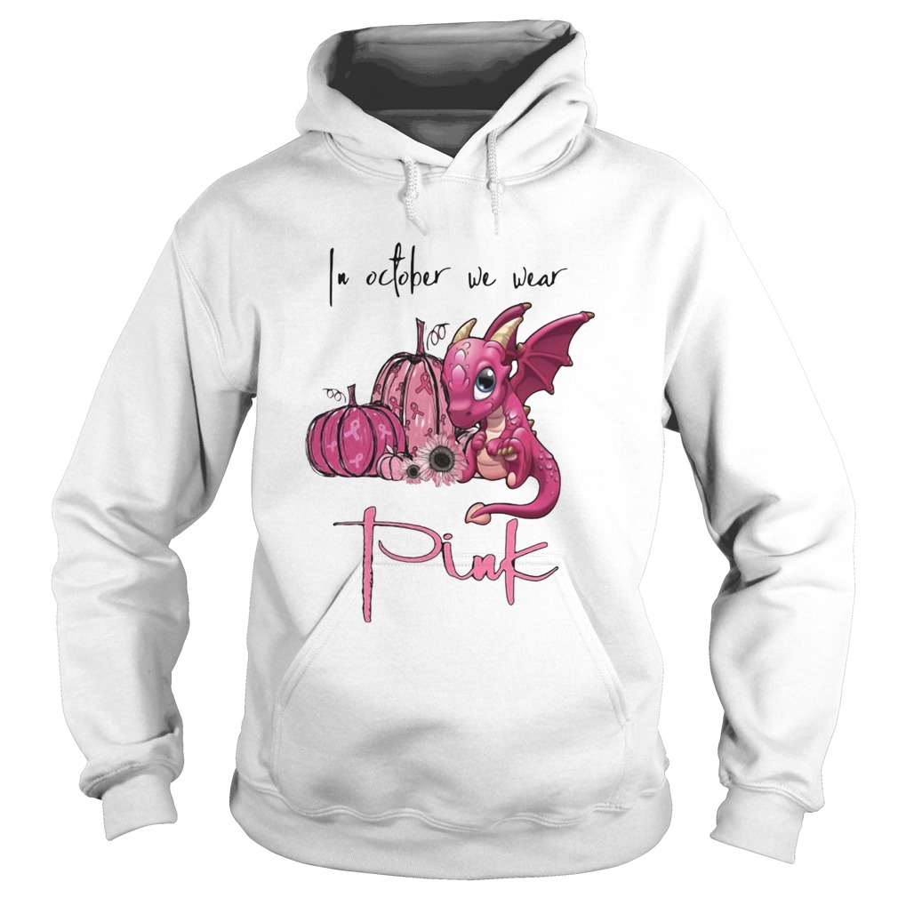 In October We Wear Pink Pumpkin Dragon Halloween Hoodie