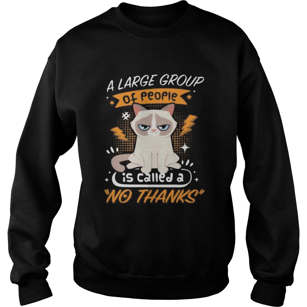 Introvert cat A large group of people is called a no thanks Sweatshirt