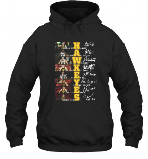 Iowa Hawkeyes Men'S Basketball Players Signatures T-Shirt Unisex Hoodie