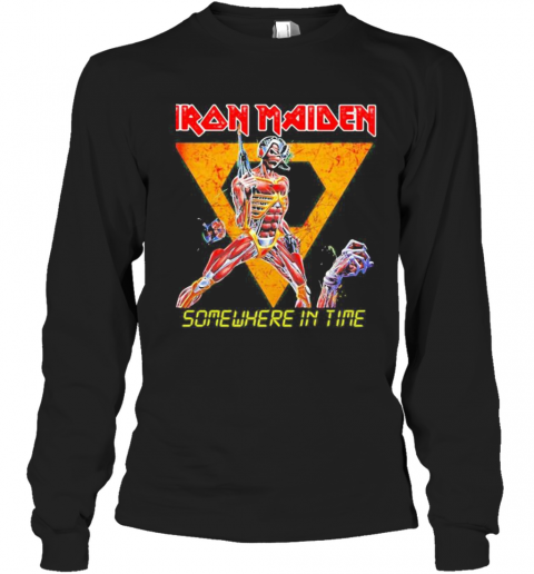 Iron Maiden Band Skeleton Somewhere In Time T-Shirt Long Sleeved T-shirt